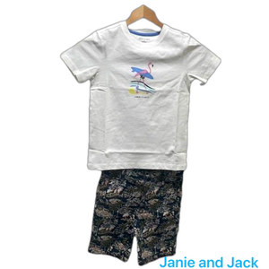 Janie and jack BOYS Set size 6 NWT blue and white colors